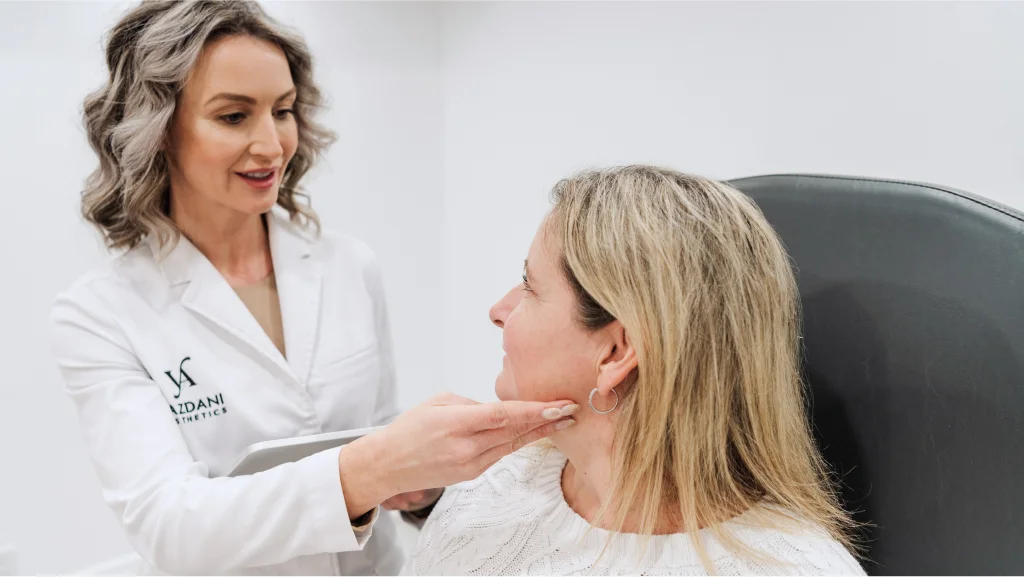Yazdani Aesthetics clinician providing after-care guidance